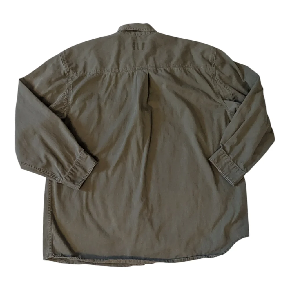 C.E. Schmidt Work Wear Army Green Cotton Button Down Collar LS Shirt Men's XL - Picture 10 of 10